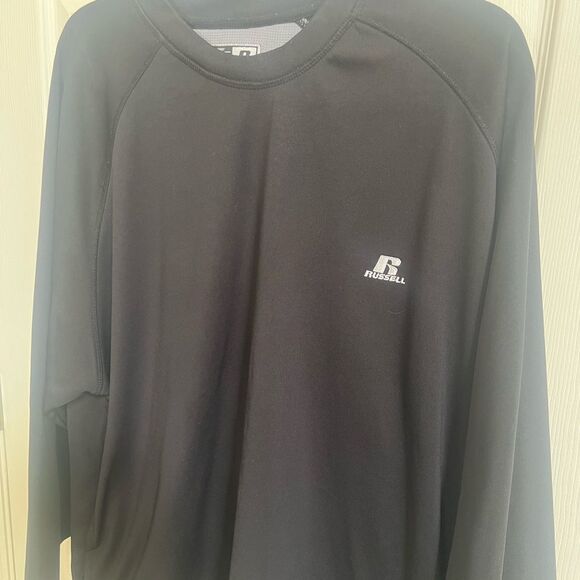 Russell Athletic Men's Classic Black Crewneck Sweater with Pockets, sportswear - Picture 6 of 6